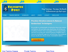 Tablet Screenshot of enlightendogs.com